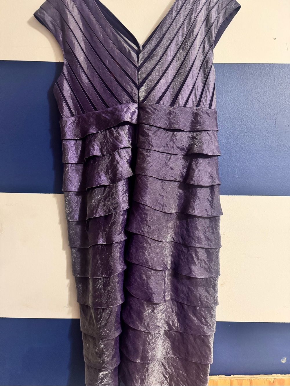 Adrianna Papell cocktail dress with matching men’s tie